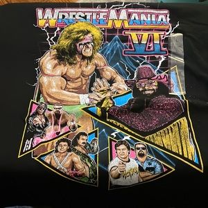 Wrestlemania VI size large short sleeve black t shirt.